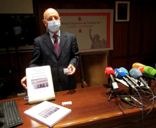 Vicente Rouco Rodríguez durante la presentación de la Memoria judicial ante los medios de comunicación